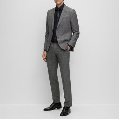 Grey Huge Wool 2 Piece Suit