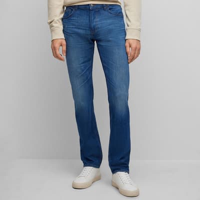 Mid Blue Maine Regular Stretch Cotton Jeans