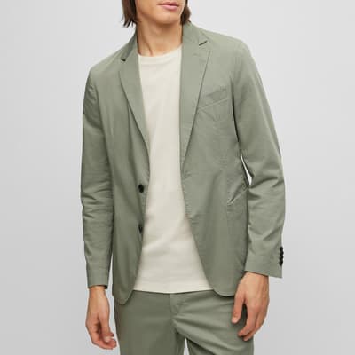 Green Hanry Cotton Blend Suit Jacket