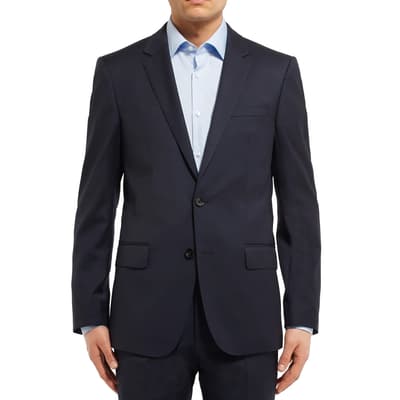 Navy Grey Hayes Wool Blend Suit Jacket