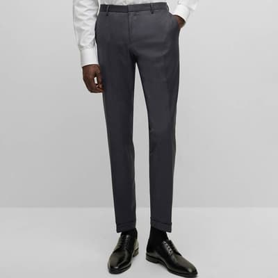 Dark Grey Gibson Wool Blend Suit Trousers