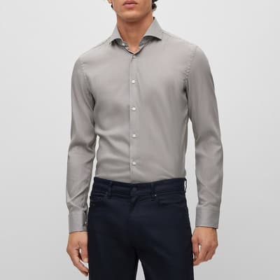 Grey Hank Stretch Shirt