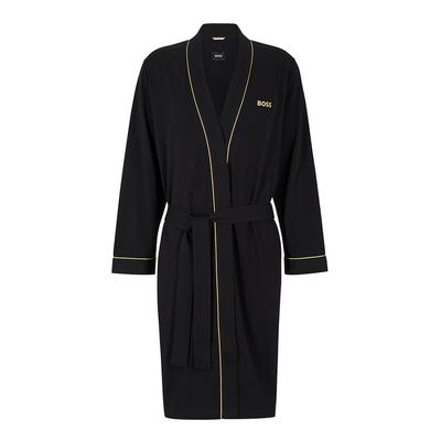 Black Cotton Dressing Gown