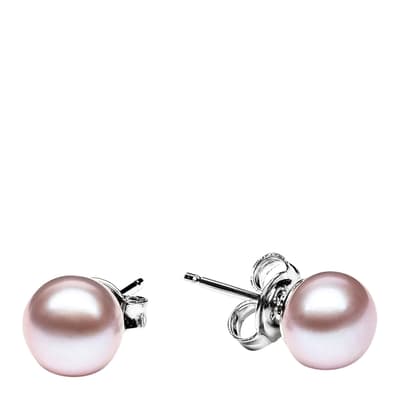 White  White/Silver Freshwater Pearl Earrings 