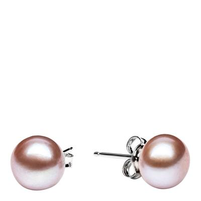 Lavender/Silver Freshwater Pearl Earrings 