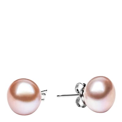 Pink/Silver Freshwater Pearl Earrings 