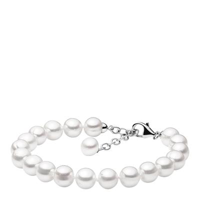 White Sterling Silver Freshwater Pearl Bracelet