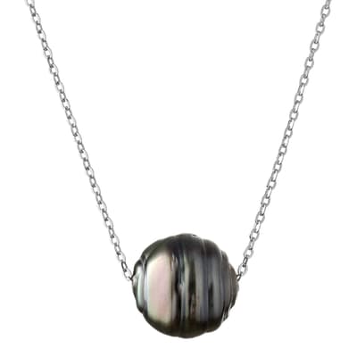 Black Sterling Silver Freshwater Pearl Pendant