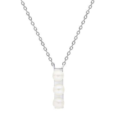 White Sterling Silver Freshwater Pearl Necklace