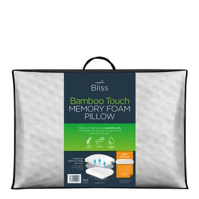 Bliss Traditional Bamboo Pillow, Medium Support, 1 Pack