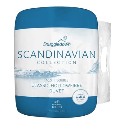 Scandinavian Hollowfibre Duvet, 10.5 Tog, Double