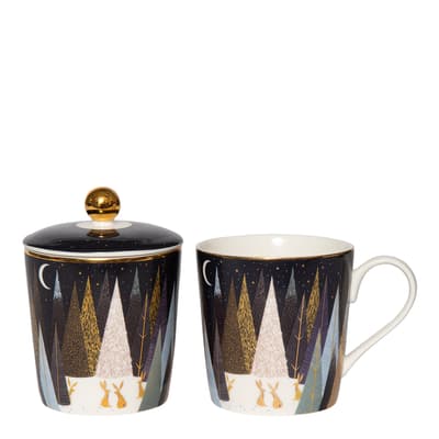 Frosted Pines Mug & Candle Gift Set