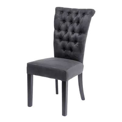 Jansen Dark Grey Buttonback Dining Chair