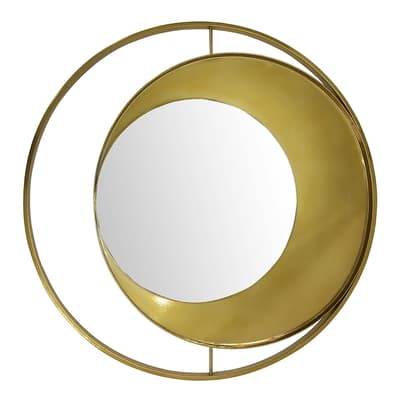 Concentric Circles Iron Mirror Metallic Champagne
