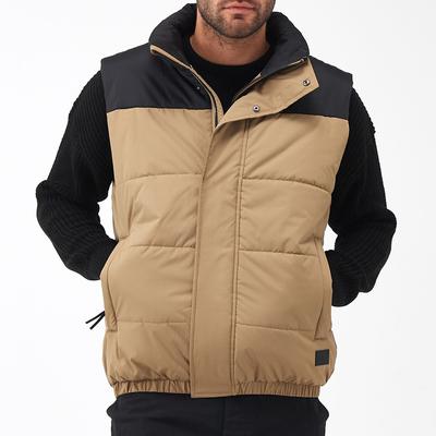 Beige Insulated Baffled Gilet