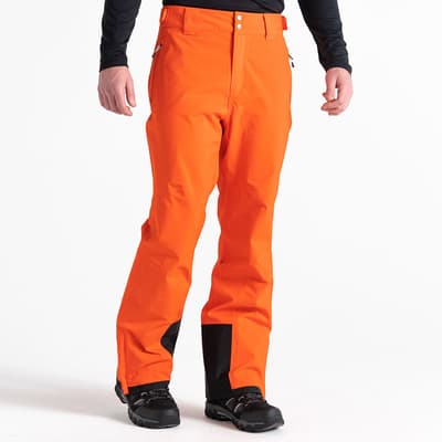 Orange Waterproof Breathable Ski Trousers