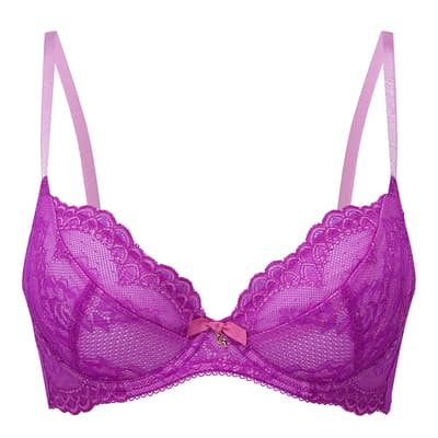 Purple Superboost Lace Non-Padded Plunge Bra