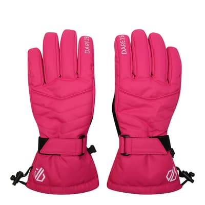 Pink Waterproof Ski Gloves