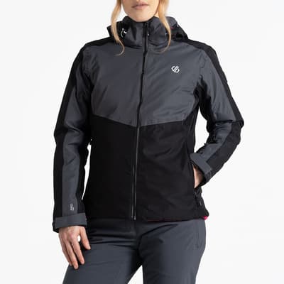 Black Thermal Waterproof Ski Jacket