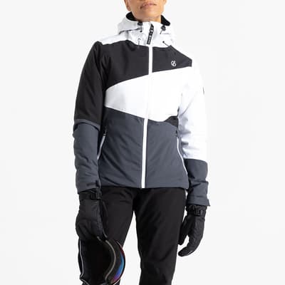 White/Grey Thermal Waterproof Ski Jacket