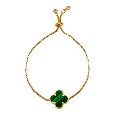 18K Gold Green Reversible Bracelet