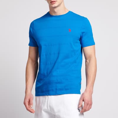 Blue Striped Cotton T-Shirt