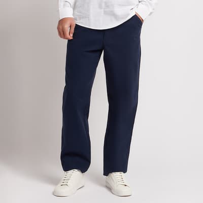 Navy Worker Cotton Trousers