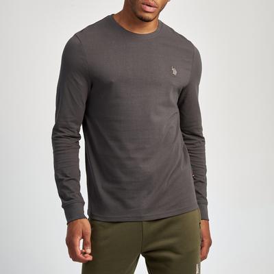 Charcoal Long Sleeve Cotton Top