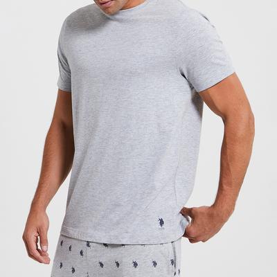 Grey 2 Pack Pyjama Cotton T-Shirts