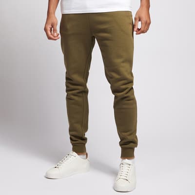 Olive Tipped Cotton Blend Joggers