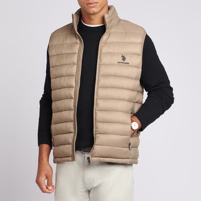 Camel Lightweight Quilted Gilet
