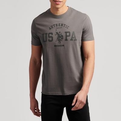 Charcoal Large Logo Cotton T-Shirt