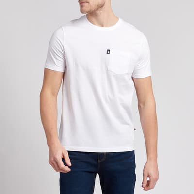 White Chest Pocket Cotton T-Shirt