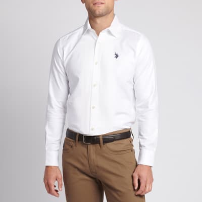 White Royal Cotton Twill Shirt