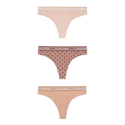 Nude 3 Pack Cotton Thong