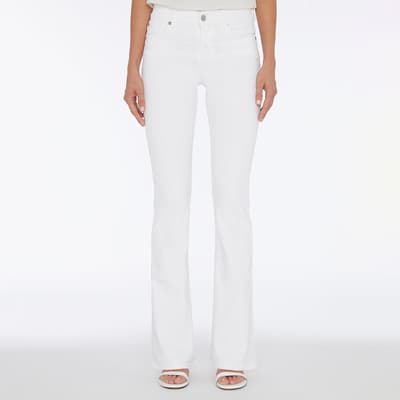 White Bootcut Stretch Jeans