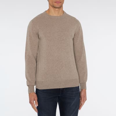 Taupe Knitted Cashmere Jumper