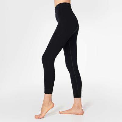 Black Modal Dot Jacquard Base Layer 7/8 Leggings 