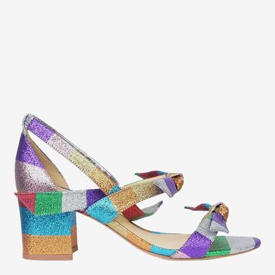 Multicolour Striped Heeled Sandals UK 5