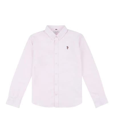 Teen Boy's Pink Cotton Oxford Shirt