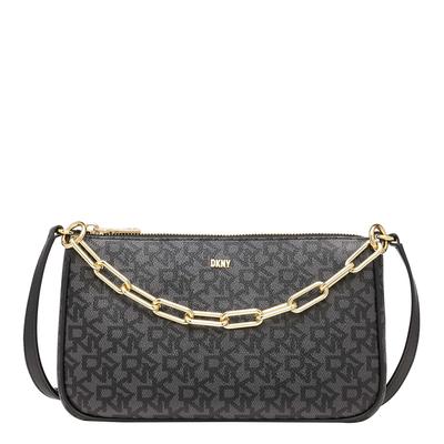 Black Logo Lexi Double Crossbody Bag
