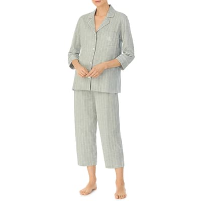 Grey Stripe Pyjama Set