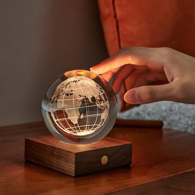Amber Crystal Light, 3D laser World Globe