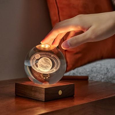 Amber Crystal Light, 3D Laser Saturn