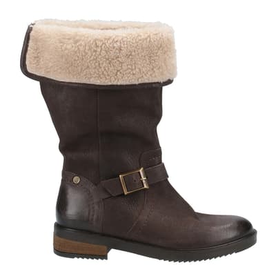 Brown Bonnie Leather Mid Boots