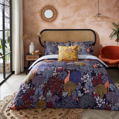 Giraffe'S Sanctuary King Bedset, Navy