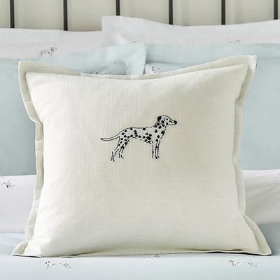Dalmatian 45X45Cm Feather Cushion, Cream/Navy
