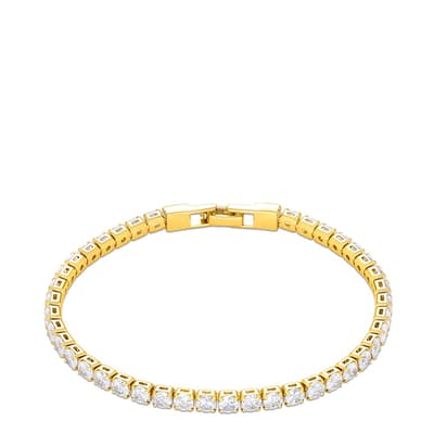 18K Gold Cz Tennis Bracelet