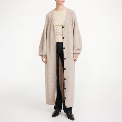 Beige Cyrus Wool Blend Cardigan