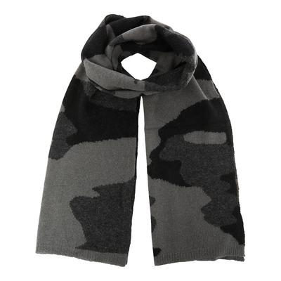 Grey Camo Print Cashmere Classic Scarf